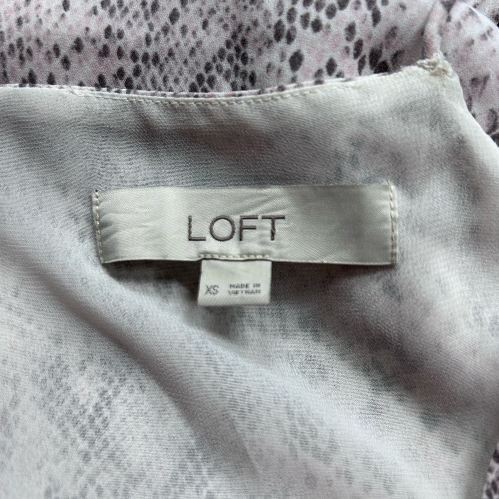 LOFT Women's Camisole in Cream and Brown Snake Print - Picture 3 of 4